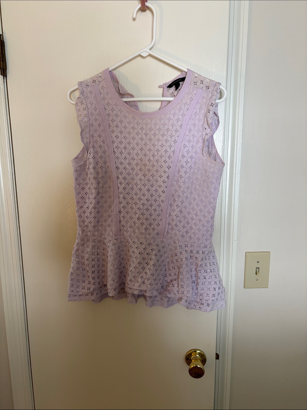 Banana Republic Lavender Lace Peplum Camisole